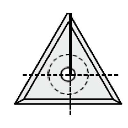 Ніж поворотний HM Z3 отв.1 MG18 Kannenberg L=22,86 W=19,86 T=2,5 Z3