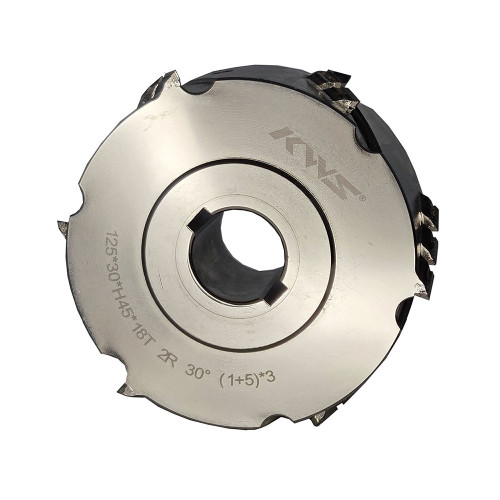 Фреза фугувальна PCD H=4,0 KWS D=125 B=45 d=30+2key Z=3+3 30°axial RH не сімметр.
