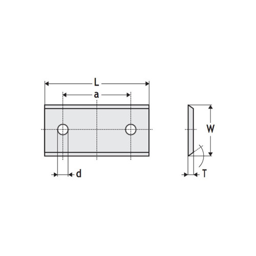 Ніж поворотний HM Z2 отв.1 KCR08 Kannenberg L=15 W=12 T=1,5 Z2