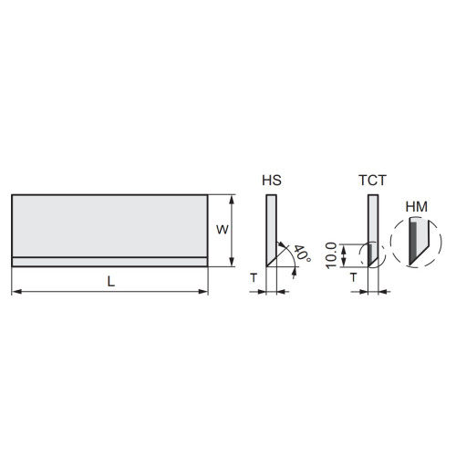 Ніж строгальний HSS Z1 Kanefusa ST-1 Eco L=660 W=35 T=3,0 Z1