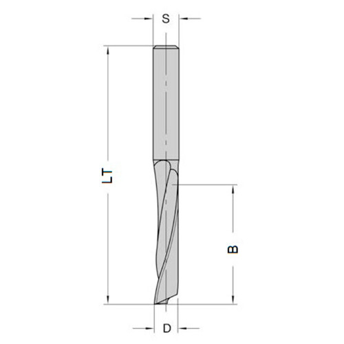 Фреза спіральна HM JSO Z=1 COMP D=6 B=20 LT=60 S=6 Z=1 RH
