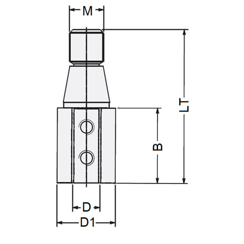 Патрон для свердл ЧПК Con Wirutex D=8 D1=16 B=26 LT=46 M10x1,5 LH